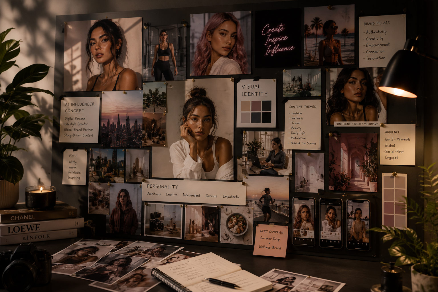 AI personas and influencer branding interface