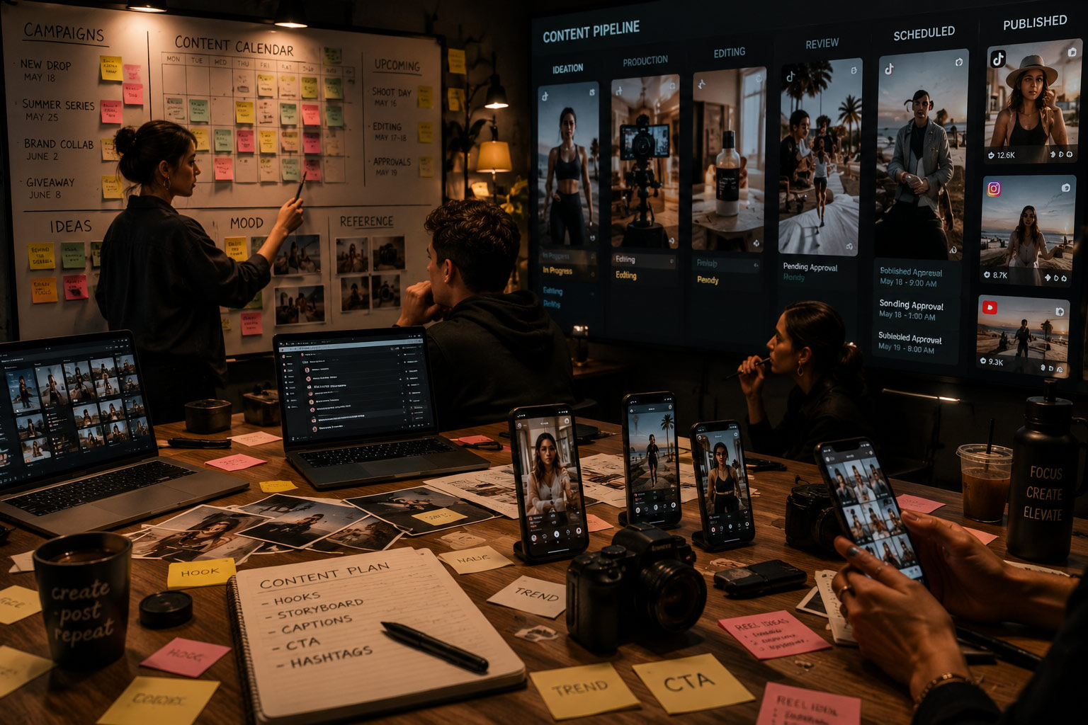 Social content operations interface