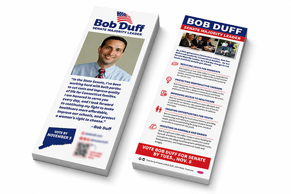 Folded constituent mailer — legislative communication design