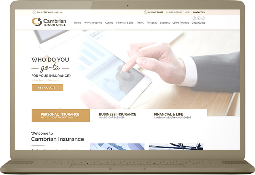 Landing page feature section