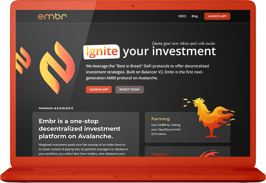 Landing page detail section